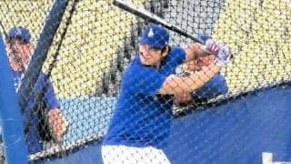 大谷翔平が屋外フリー打撃＆ライブＢＰで最終調整　３連発締めで２３スイング１１発　右中間席最上段への特大弾　ライブＢＰでは右翼線へ弾丸ライナー