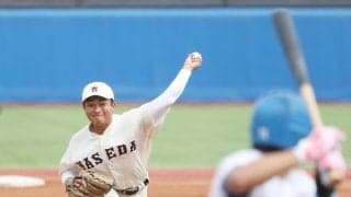 【東京６大学】早大・香西一希が７回無失点と好投し勝ち点奪取「しっかり腕を振って投げられた」