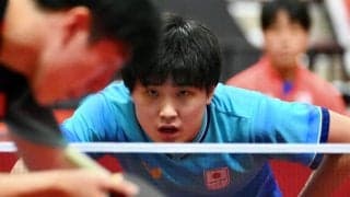 【卓球】張本智和、大逆転で初戦突破　世界42位選手に絶体絶命から３ゲーム連取／チャイナＳ
