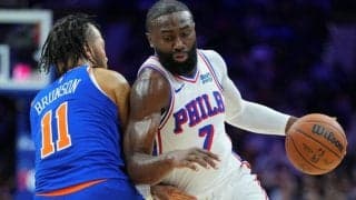 新生シクサーズ、昨季王者ニックスに快勝…ブラウンとエッジコムが早くも意気投合