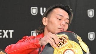 【ボクシング】「こんにちは、ＷＢＡ世界バンタム級チャンピオンです」堤聖也、“剥奪”されたＷＢＡベルト持参で会見「僕だけは納得してはダメ」…１１・２９両国で王者・増田陸に挑戦