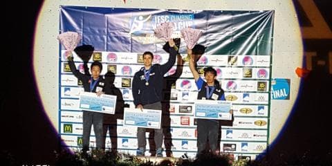 IFSCクライミングワールドカップリード是永敬一郎が2位、波田悠貴が3位！