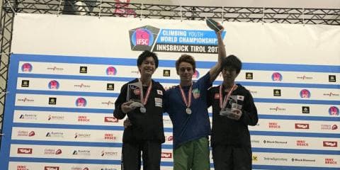土肥圭太と田嶋瑞貴が表彰台！IFSC世界ユース選手権ボルダリング