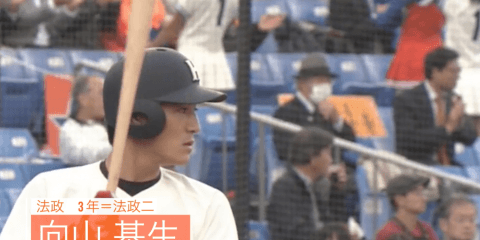 安打2位 法政・向山基生（法政二）【BIG6アワード 17秋】