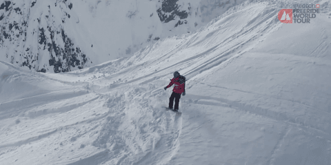 【動画】FWTスゴい映像 空撮 スノーボード女子