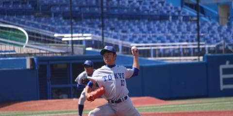 小林(3年/横浜翠嵐)力投も終盤力尽く【東京大学野球部】