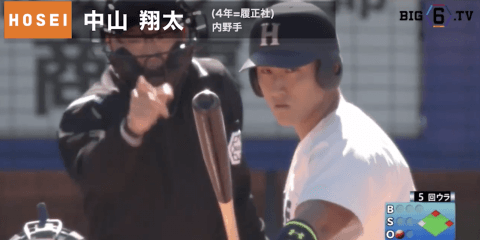 東京ヤクルトスワローズ　ドラフト2位 中山翔太(履正社ー法政大学)【指名選手プレー集】