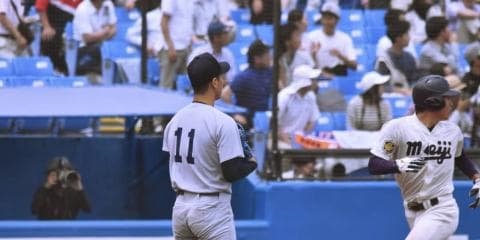 【野球】明大に２連敗、自力優勝消滅　明大②