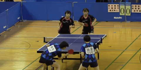 卓球 女子ダブルス 決勝 出雲・相馬(遊学館) 対 青木・小畑(横浜隼人) | インハイ2018 ハイライト動画