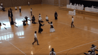 剣道（岡山）女子団体 準決勝（第1会場）