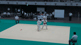 柔道（東京都）第三試合場　男子3年 2回戦(73kg右)