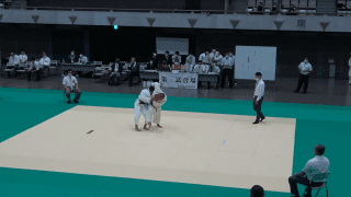 柔道（東京都）第三試合場　男子3年団体 3回戦(右)