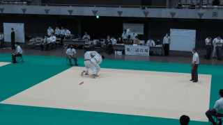 柔道（東京都）第三試合場　男子3年 1回戦(73kg右)