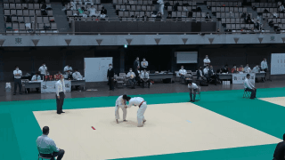 柔道（東京都）第二試合場　男子3年 2回戦(73kg左)