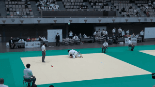 柔道（東京都）第二試合場　男子3年 3回戦(団体左)