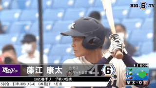 ＜俊足巧打のリードオフマン＞明治・藤江康太(④千葉黎明)