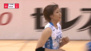 【動画】KUROBE間橋香織のトヨタ車体戦のスパイク集 - V1女子（1月17日）