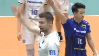 【動画】サントリーvsパナソニックのスーパーブロック集 - V1男子（1月30日）