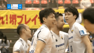 【動画】パナソニック・清水が長いラリーを強烈なアタックで仕留める