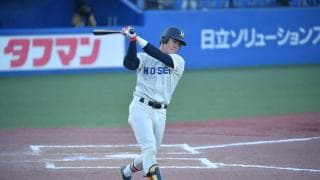 ドラフト指名も、打率はリーグ最下位「情けない」　法大・岡田悠希が復活の2安打