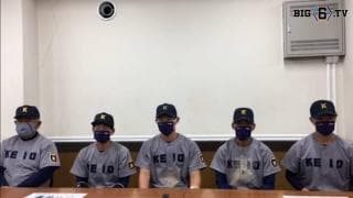 【優勝インタビュー】慶應義塾大学　 堀井哲也監督・福井章吾(④大阪桐蔭)・正木智也(④慶應)・渡部遼人(④桐光学園)・生井惇己(③慶應)