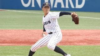 名前は戦国武将譲り　立大の2年生右腕、右足けいれんも2日連続勝利で脚光