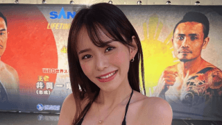 井岡世界戦で黒ビキニ反響❤️ぽぽちゃん「🥊ラウンドガール楽しかった❣️」