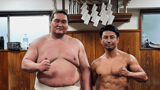 🌈魔裟斗が横綱と土俵2S「伊勢ヶ濱部屋で稽古をしました！」