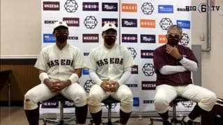 【ヒーローインタビュー】早稲田大学　​小宮山悟監督・中川卓也(④大阪桐蔭)・熊田任洋(③東邦)