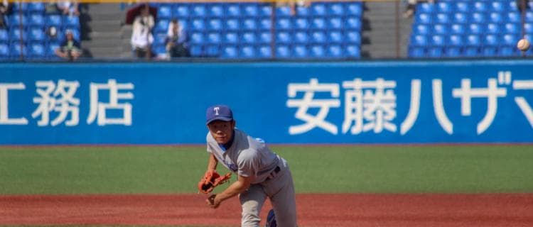 小林(3年/横浜翠嵐)要所を締める好投を見せるも得点が奪えず【東京大学野球部】