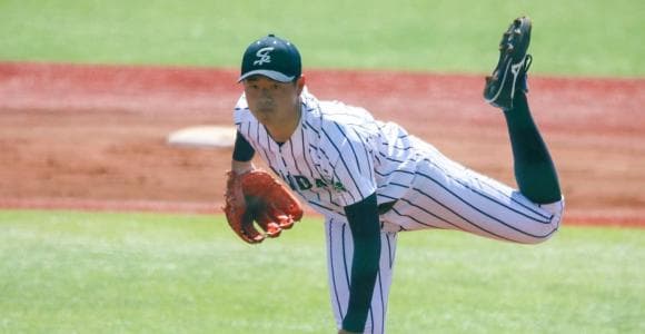 「淡路島生まれの超変則」樫本旺亮は自己流を貫く〜仙台大に現れた"個性派"ルーキー左腕コンビ(前編)