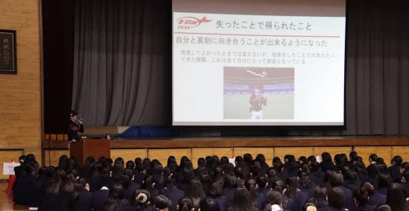 千葉ドリームスター 土屋来夢選手 高校生に向け講演 700人以上の生徒に向けて語った「失ったことで得られたこと」とは？