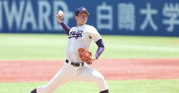 シーズン途中に現れた明大“新エース”　防御率リーグトップタイ…体格は“大谷クラス”