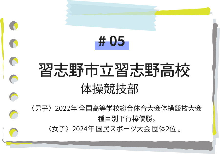 習志野市立習志野高校 体操競技部