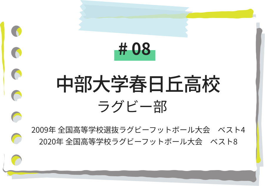 中部大学春日丘高等学校 ラグビー部